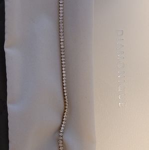 Diamonique gold toned tennis bracelet